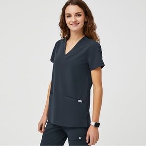 Figs Casma Scrub Top - Dark Harbor
